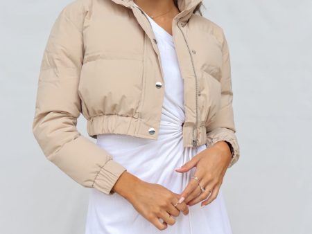 Josette Puffer Jacket - Beige Hot on Sale