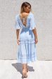 Charlotte Boho Maxi Dress - Baby Blue Hot on Sale