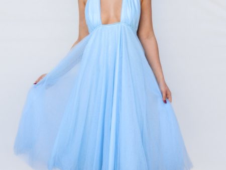 Rapunzel Tulle Dress - Baby Blue Cheap