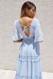 Charlotte Boho Maxi Dress - Baby Blue Hot on Sale