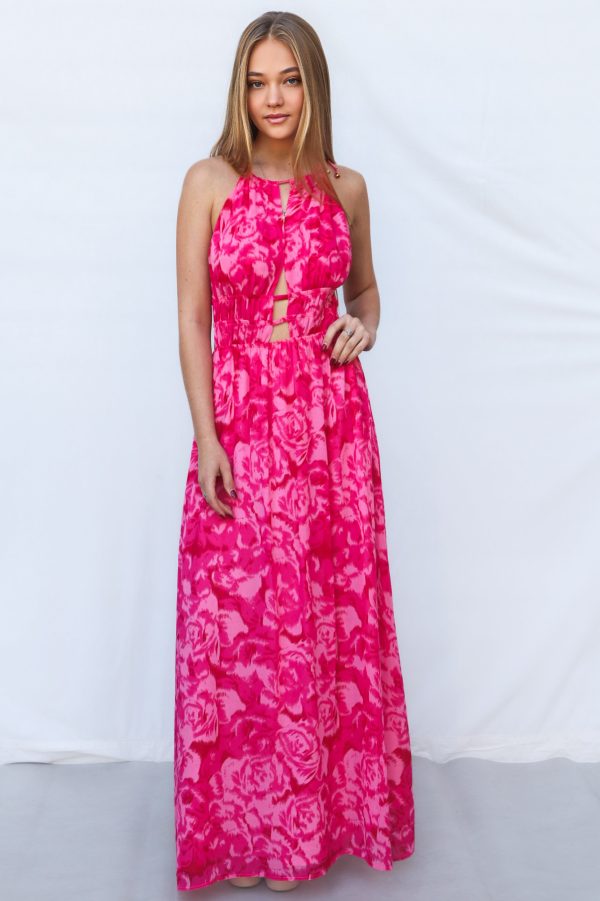 Minfy Maxi Dress - Pink on Sale