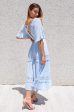 Charlotte Boho Maxi Dress - Baby Blue Hot on Sale