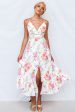 Tegan Midi Dress - White Floral For Cheap