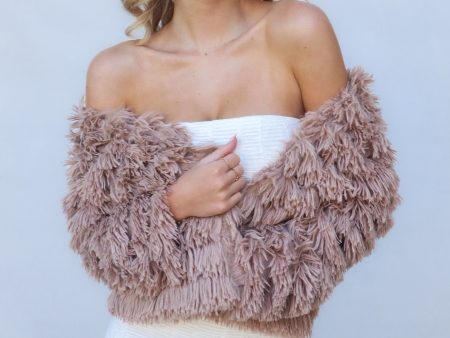 Bambi Faux Fur Jacket - Chocolate For Sale