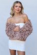 Bambi Faux Fur Jacket - Chocolate For Sale