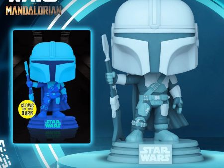 Star Wars: The Mandalorian Hologram Glow-in-the-Dark Pop! Vinyl Figure - Entertainment Earth Exclusive Hot on Sale