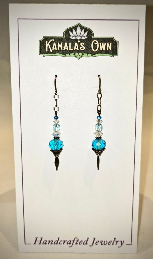 Light blue Swarovski earrings Supply