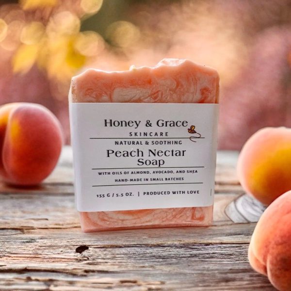 Honey and Grace Peach Nectar Bar Soap  5.5 oz Sale