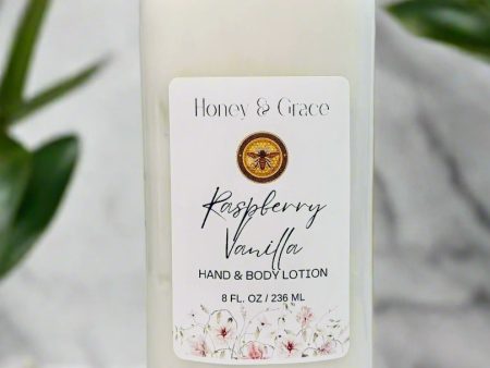 Honey and Grace Raspberry Vanilla Hand and Body Lotion 8oz on Sale