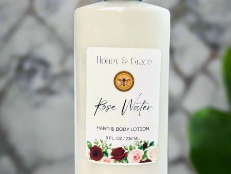 Honey and Grace Hydrating Rose Water Body Lotion 8oz Sale