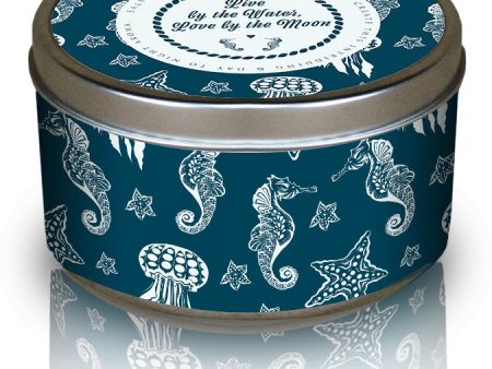 Live by the Water, Love by the Moon 16 oz Tin For Sale