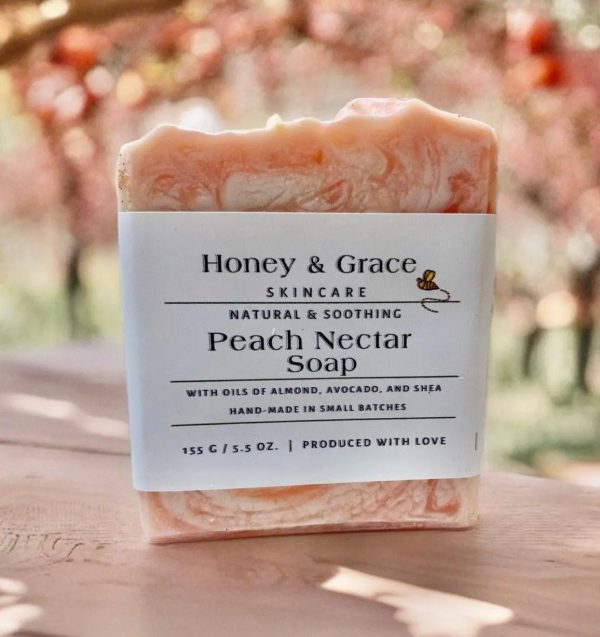 Honey and Grace Peach Nectar Bar Soap  5.5 oz Sale