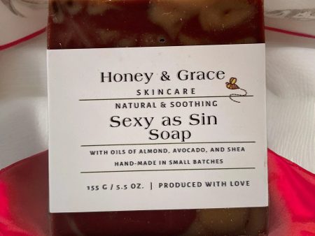 Honey and Grace Sexy as Sin Bar Soap  5.5 oz For Sale