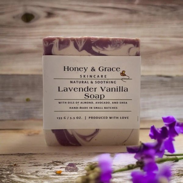 Honey and Grace Vanilla Lavender Bar Soap. 5.5 oz Hot on Sale