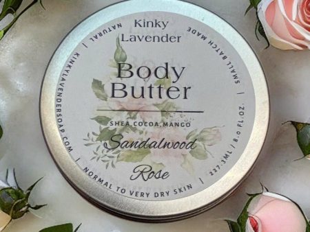 Honey and Grace Natural Sandalwood Rose Body Butter 8 oz Discount