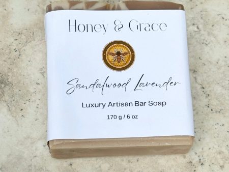 Honey and Grace Sandalwood Lavender Bar Soap. 5.5 oz Online