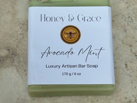 Honey and Grace Fresh Avocado Mint Bar Soap 5.5 oz Sale