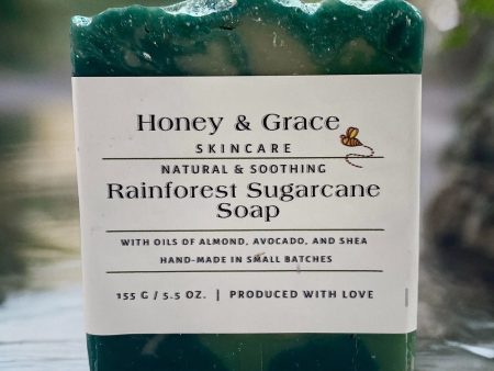 Honey and Grace Rain Forest Sugarcane Bar Soap 5.5 oz on Sale