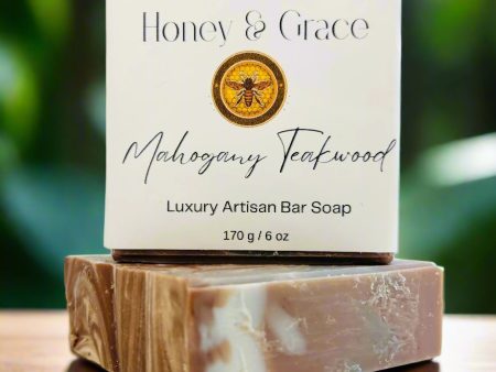 Honey and Grace  Warm Teakwood Mahogany Bar Soap  5.5 oz For Discount