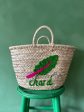 Hand Embroidered Market Basket, Chard Online Hot Sale