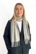 100% Organic Cashmere Scarf - Heather Grey For Cheap