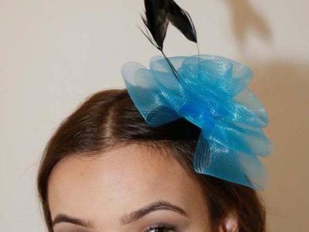 Ruby Rocks Perla Fascinator - Blue For Sale