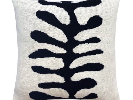 Organic Shape Wool & Cashmere Knitted Cushion White Online now