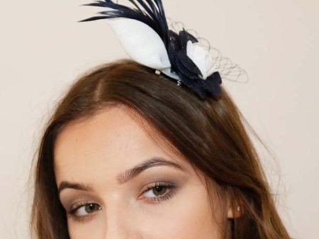 Ruby Rocks Florita Fascinator - Navy Online now