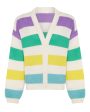 Striped Dropped Shoulder Cardigan Multicolour Fashion