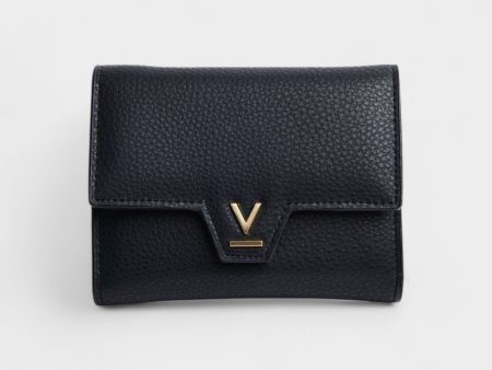 Clemmie Vegan Bio-Based Bamboo Trifold purse in black Online Sale