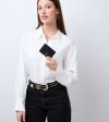 Elia Vegan Bio-Based Bamboo leather card holder in black Online Sale