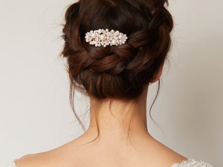 QueenMee Pearl Hair Clip with Crystal Hot on Sale