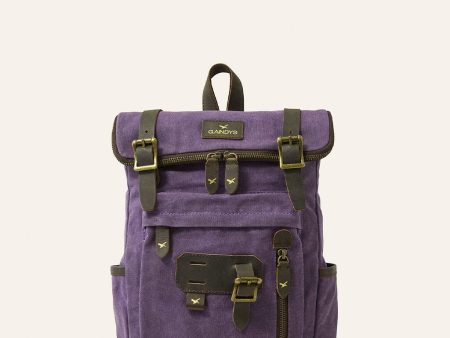 Wineberry Waxed Cotton Mini Bali Backpack Cheap