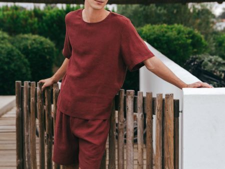 Linen shorts pyjama set BILLY Fashion