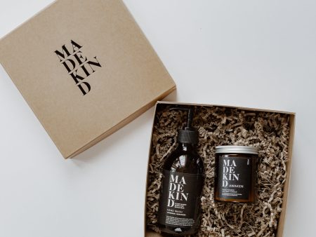 Gift Box with Natural Hand Wash and Focus Candle Supply