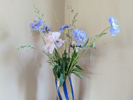 Blue Stripe Twist Vase Online Sale