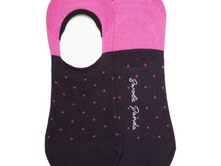 Spotted Pink  No-Show  Bamboo Socks Online