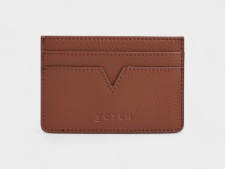 Sol Vegan Bio-Based Bamboo leather card holder in brown Fashion