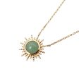 18ct Gold Plated Aventurine Healing Stone Necklace Online Hot Sale