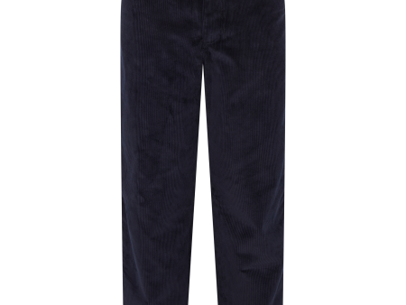 Corduroy Relax Trousers | Navy Hot on Sale