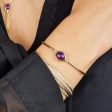 18ct Gold Plated Purple Amethyst Bangle Hot on Sale